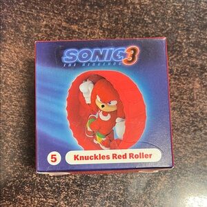 Knuckles Red Roller Toy from Sonic 3 kids meal brand new!